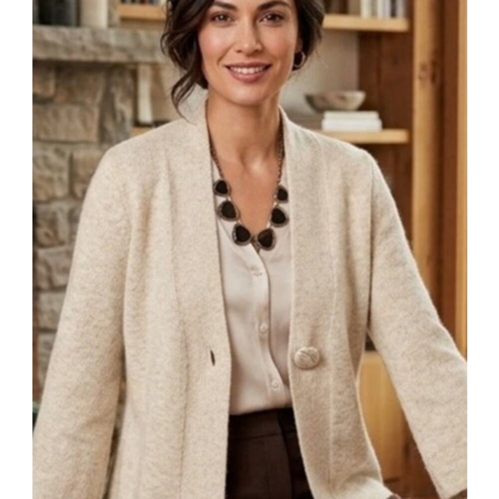 Tweeds wool and angora cardigan